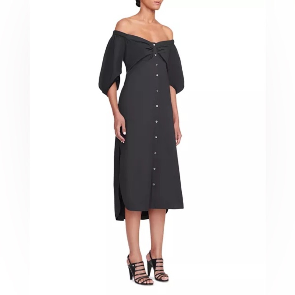 STAUD Reese Belted Dress Black - Picture 4 of 9